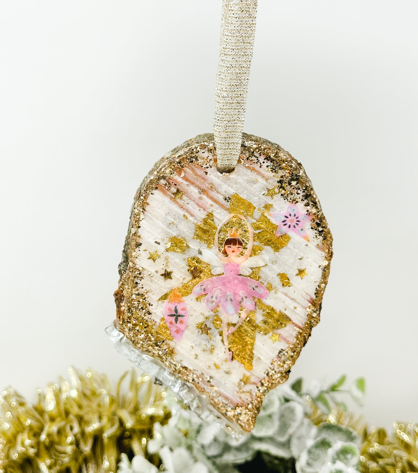 Ballerina with gold foil and star confetti
