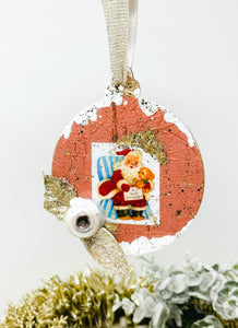 Vintage Santa Claus bell shaped Christmas Ornament