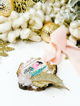 Load image into Gallery viewer, Vintage Christmas Sticker with Rose Quartz Crystals