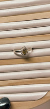 Load image into Gallery viewer, 925 Sterling Silver Ring-purple flower cast inside resin.