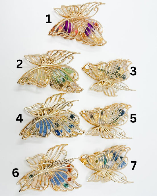 Fancy Metal Butterfly Clips