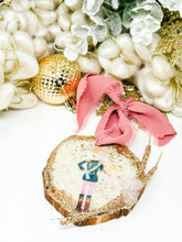 Load image into Gallery viewer, Nutcracker Mouse Christmas Ornament with Rose Quartz