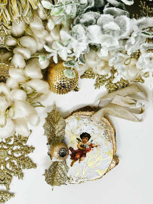 Classic Angel Baby in Red-Holiday Ornament