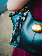 Load image into Gallery viewer, Black boho fabric-Bag Charm