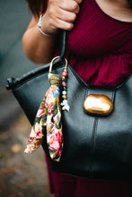 Load image into Gallery viewer, Vintage Floral fabric-Bag Charm