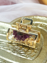 Load image into Gallery viewer, Mini Metal Clip Infused with Real Flowers in Resin.