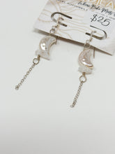 Load image into Gallery viewer, Sterling Silver moon and quartz sterling silver chain mini dangles