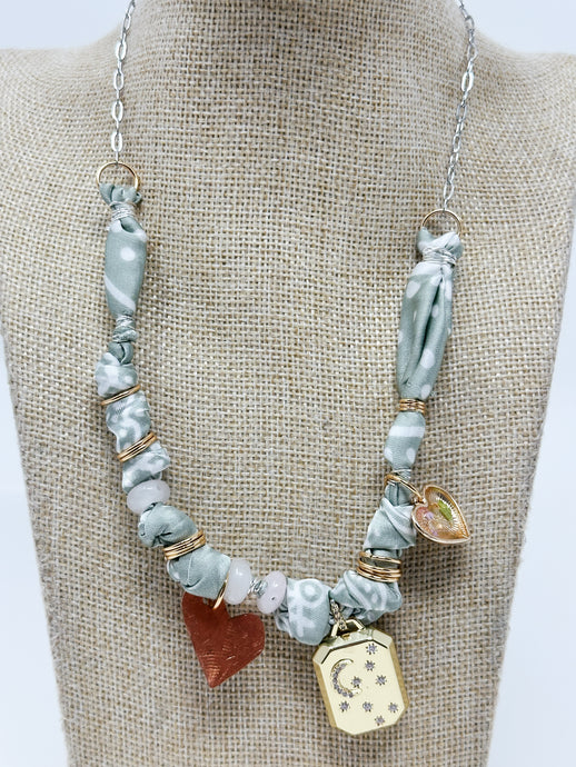 Sage Green Bandana Necklace