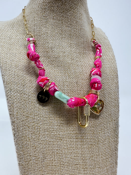 Pink Bandana Necklace