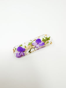 Flat Resin Real Flower clips: MADE TO ORDER, CHOOSE YOUR OWN FLOWERS