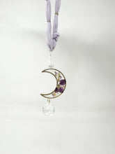 Load image into Gallery viewer, Rearview Mirror Real flower lilac Sun Catcher Accessory