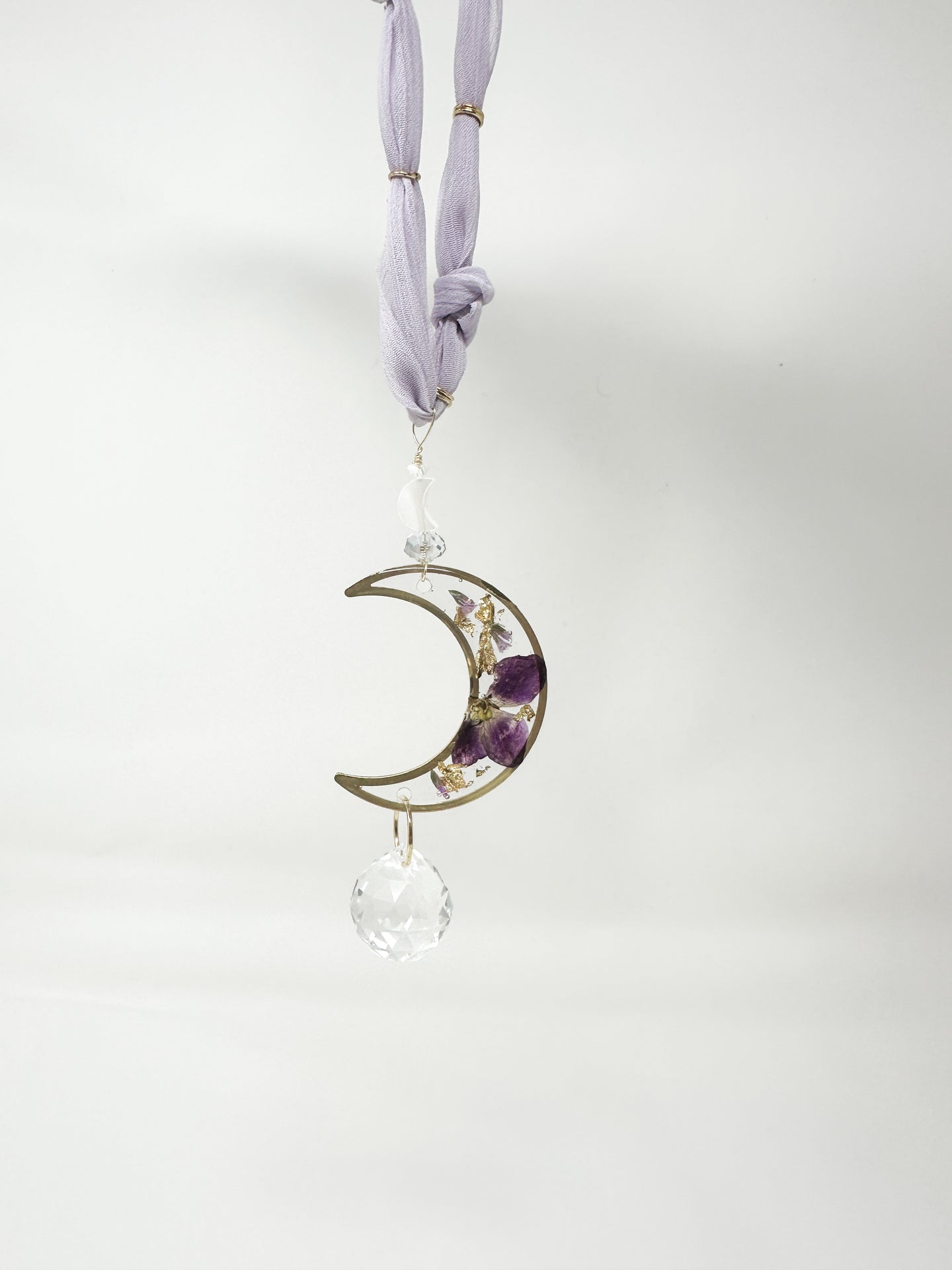 Rearview Mirror Real flower lilac Sun Catcher Accessory