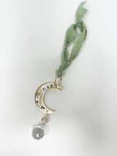Load image into Gallery viewer, Rearview Mirror Real flower sage green Sun Catcher Accessory