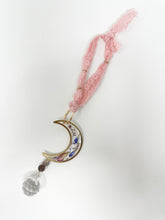 Load image into Gallery viewer, Rearview Mirror Real flower pink lace Sun Catcher Accessory