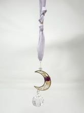 Load image into Gallery viewer, Rearview Mirror Real flower lilac and pearl Sun Catcher Accessory