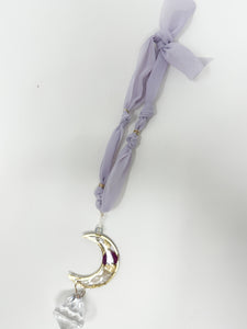 Rearview Mirror Real flower lilac and pearl Sun Catcher Accessory