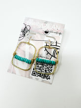 Load image into Gallery viewer, Dyed Howlite gold filled earrings.
