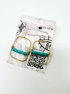 Dyed Howlite gold filled earrings.