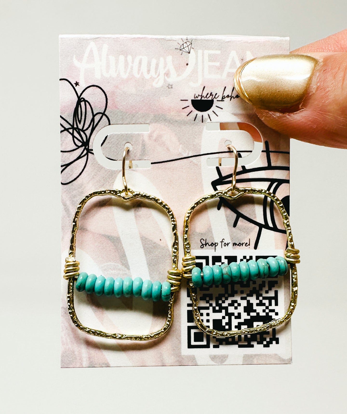 Dyed Howlite gold filled earrings.
