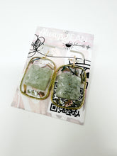 Load image into Gallery viewer, Peridot stone and Abalone shell gold filled earrings