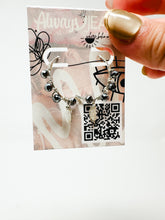 Load image into Gallery viewer, Smokey Quartz and genuine pearl sterling silver hoops.