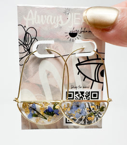 Forget me knot gold hoops