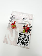 Load image into Gallery viewer, Cherry sterling silver hoops