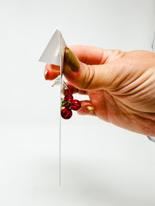 Cherry sterling silver hoops