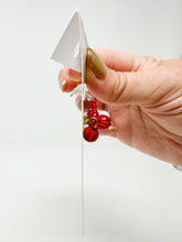Load image into Gallery viewer, Cherry sterling silver hoops