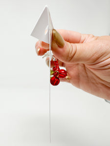 Cherry sterling silver hoops