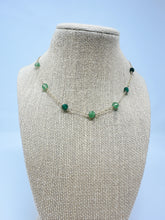 Load image into Gallery viewer, Emerald stone gold filled necklace