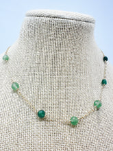 Load image into Gallery viewer, Emerald stone gold filled necklace
