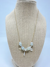 Load image into Gallery viewer, Gold Filled Chain with aquamaine stones and charms