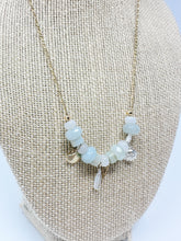 Load image into Gallery viewer, Gold Filled Chain with aquamaine stones and charms