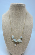 Load image into Gallery viewer, Gold Filled Chain with aquamaine stones and charms