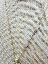 Load image into Gallery viewer, Gold filled necklace with rose quartz stones
