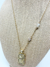 Load image into Gallery viewer, Gold filled necklace with rose quartz stones