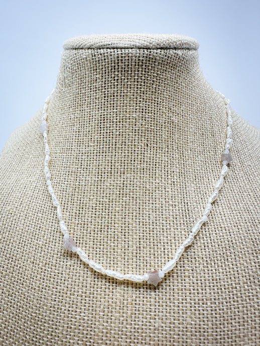Pearl rose quartz stars