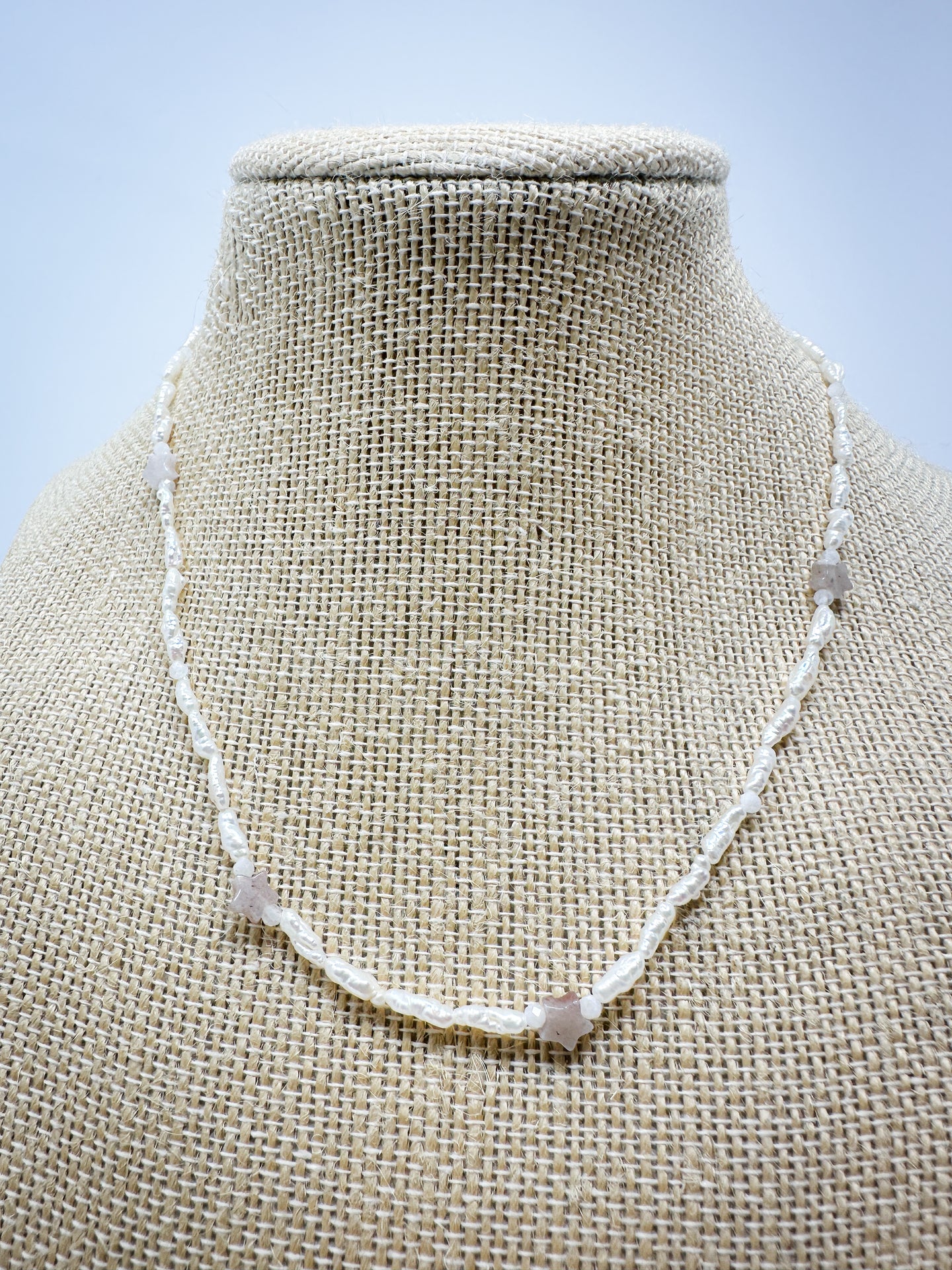 Pearl rose quartz stars