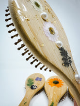 Load image into Gallery viewer, Pressed Flower Woden Hair Brushes