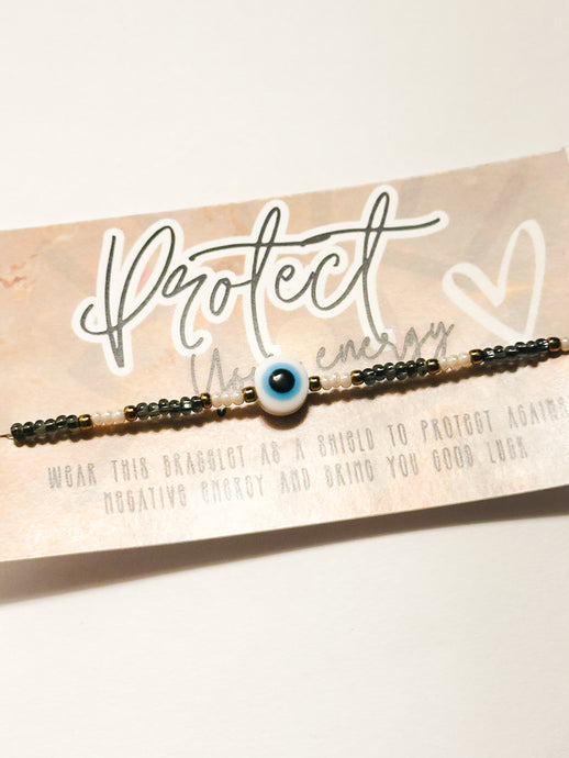 Glass Bead Evil Eye Bracelet (Copy)