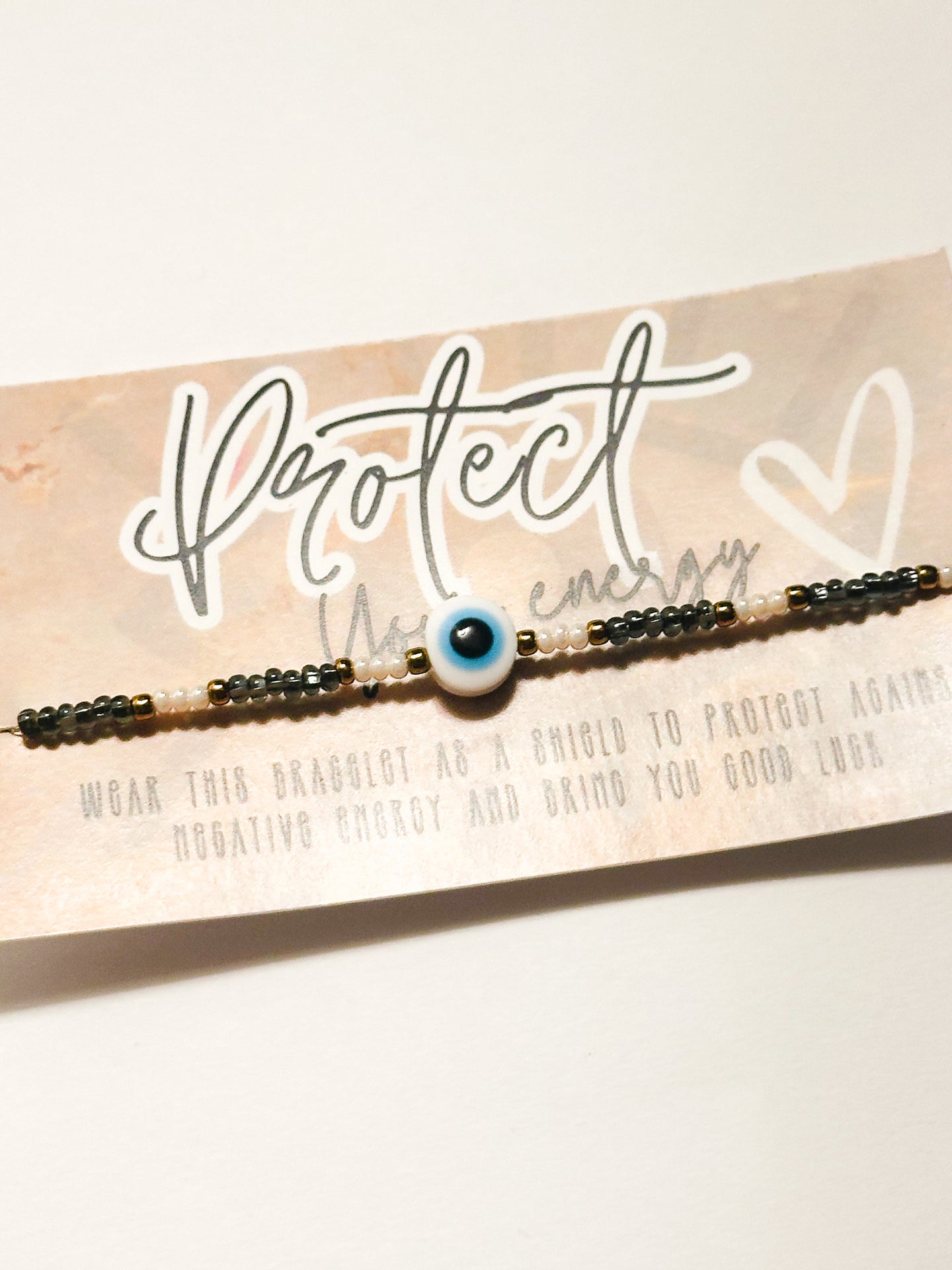 Glass Bead Evil Eye Bracelet (Copy)