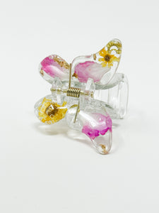 Yellow and Pink SM Butterfly Clip