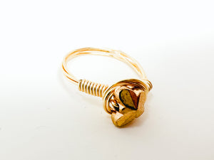 Gold Butterfly Wire Ring