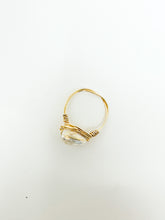 Load image into Gallery viewer, Clear Crystal Chandelier Gold Wire Ring