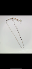 Load image into Gallery viewer, White bead silver chain