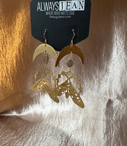 Labradorite Wings-14k Earring Hooks.