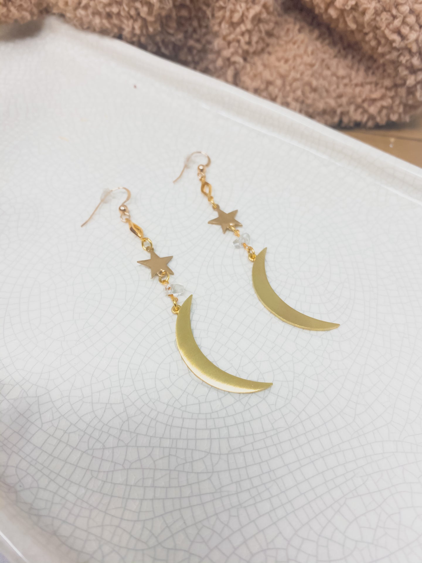 Quartz Moons and Starz - 14k Earring Hooks.