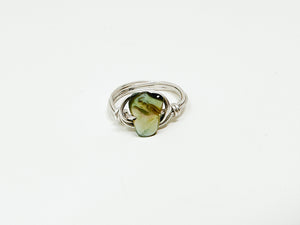 Shell Pearl Silver Wire Ring