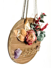 Load image into Gallery viewer, Pretty Amethyst Gold Wall hanging- Jewelry &amp; Key display